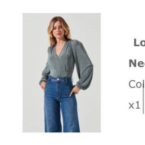 ASTR Long-Sleeve V-neck Bodysuit
